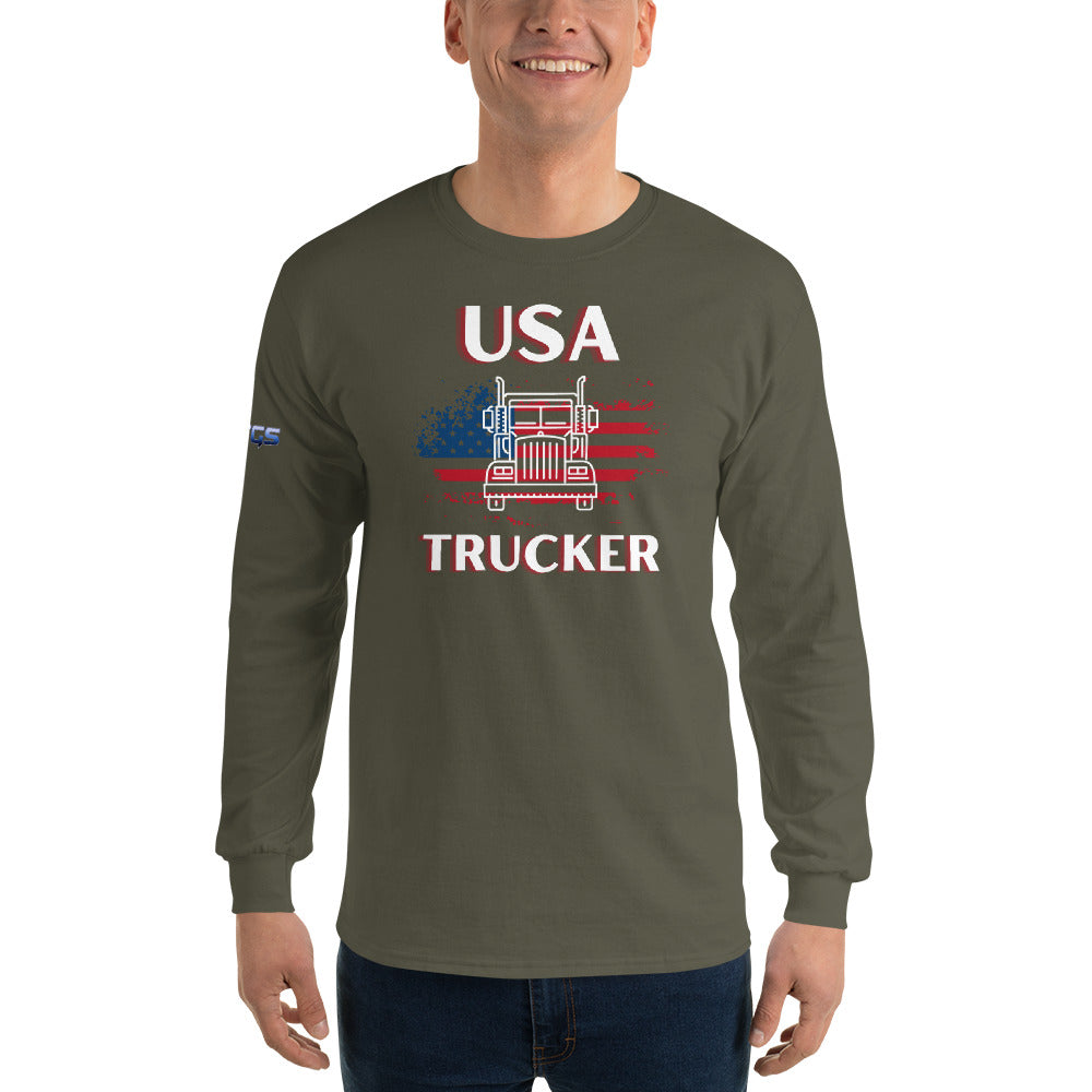 USA Trucker Unisex Long Sleeve Shirt