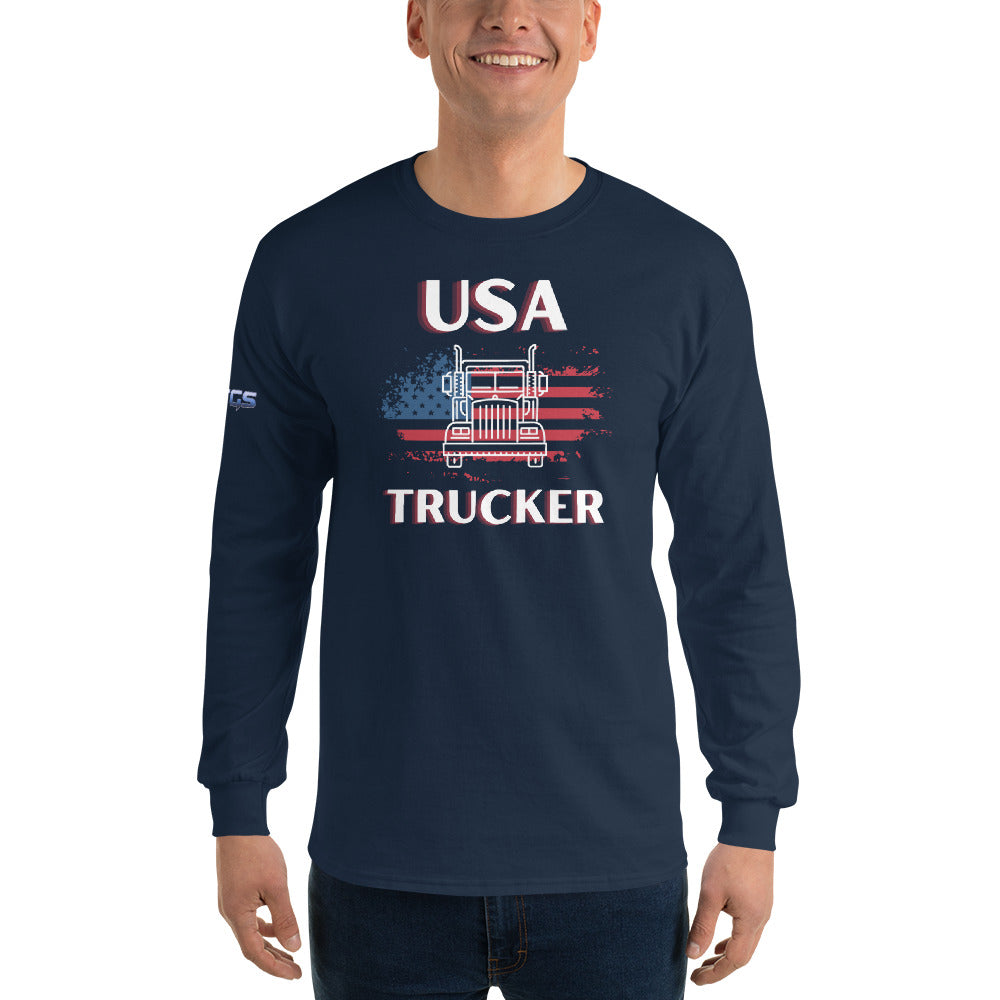USA Trucker Unisex Long Sleeve Shirt