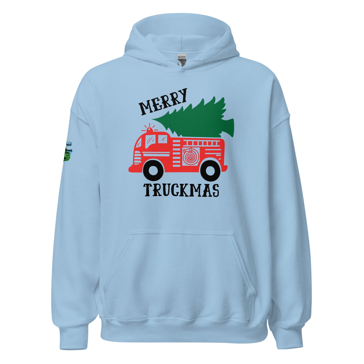 Merry Truckmas Firetruck Unisex Hoodie