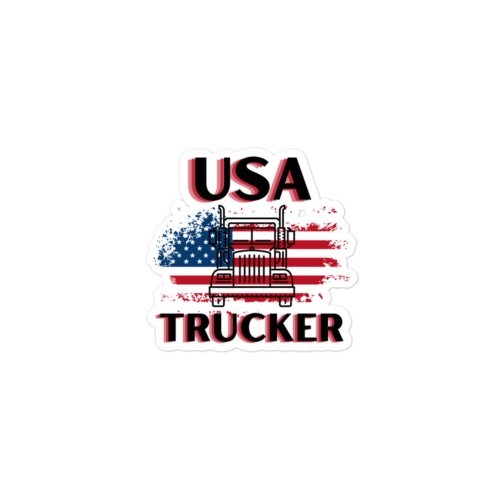 USA Trucker Kiss-cut Stickers