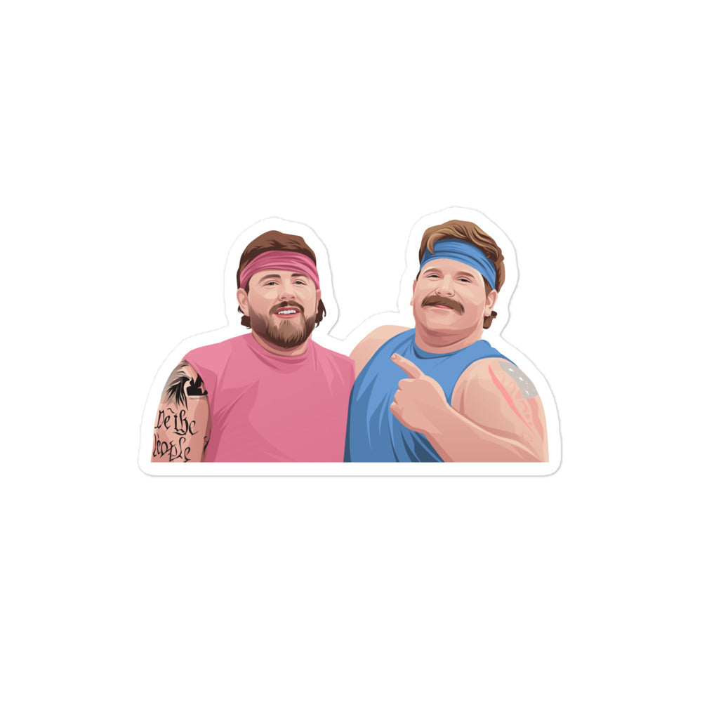 Gender Reveal Wrestlers Kiss-cut Stickers