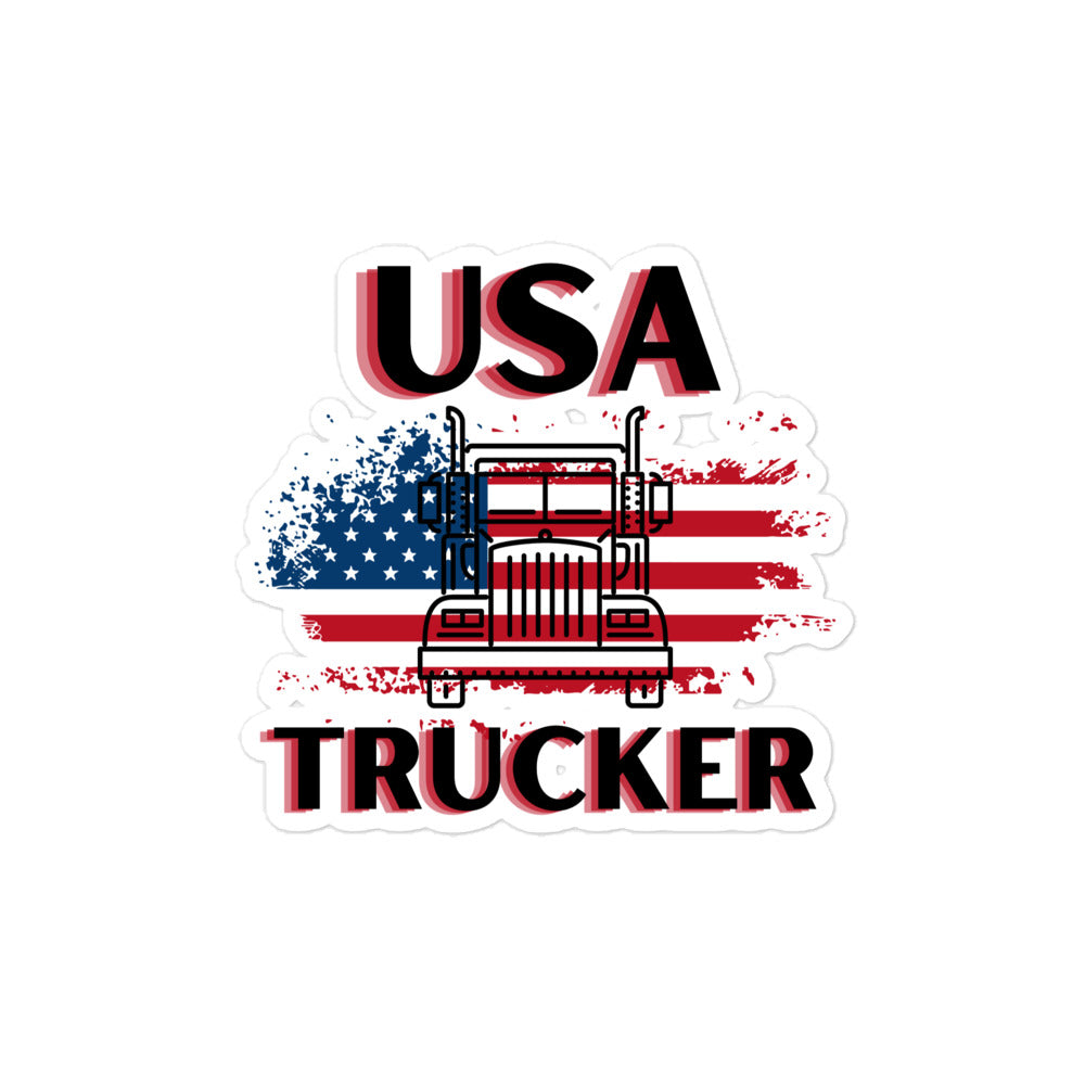 USA Trucker Kiss-cut Stickers