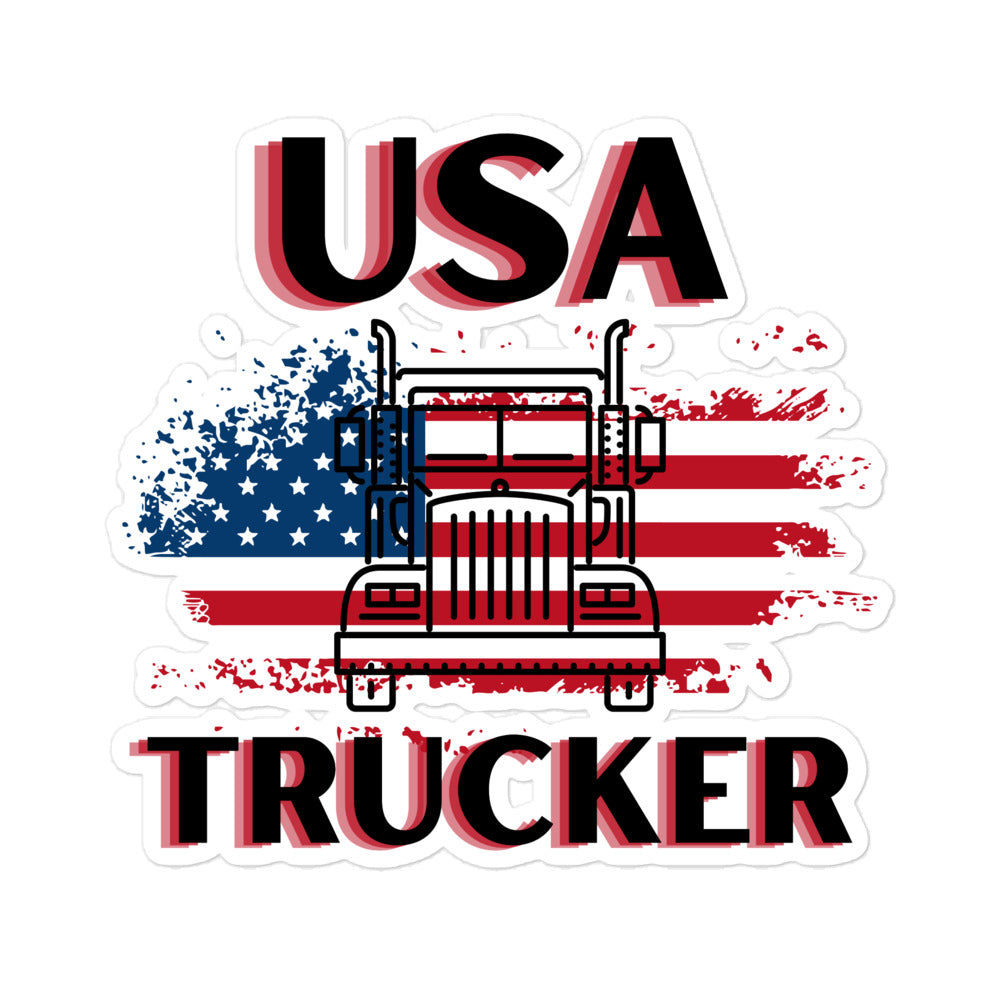 USA Trucker Kiss-cut Stickers