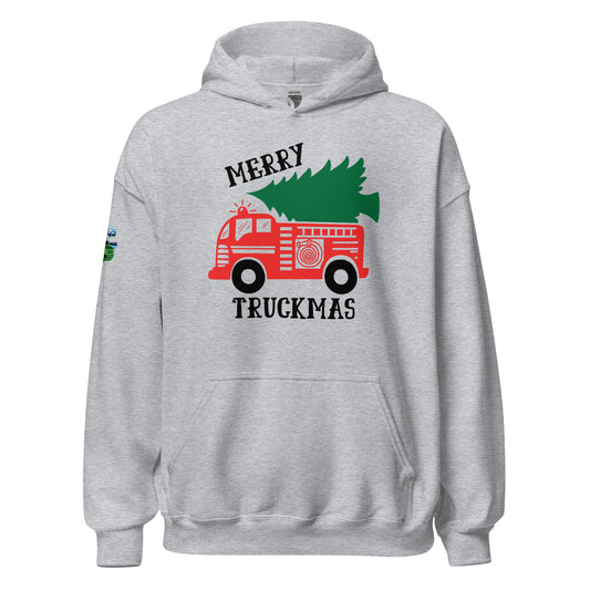 Merry Truckmas Firetruck Unisex Hoodie